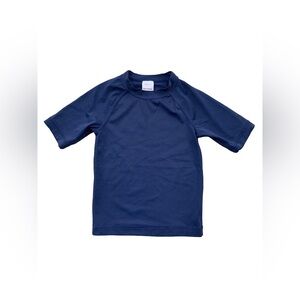 Hanna Andersson Size 90, 3T, Navy Blue Short Sleeve Rash Guard Swim Shirt